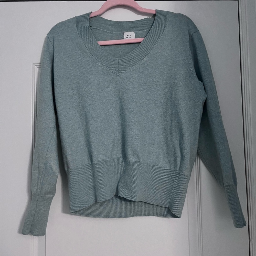 A New Day Blue V-Neck Sweater